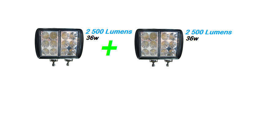 2   x   36w LED Bars