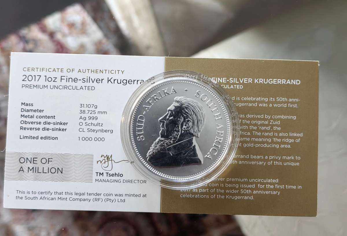 Krugerrand Silver 2017, 50th anniversary