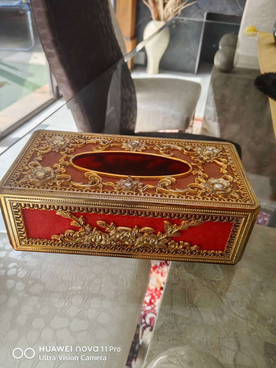 Vintage replica tissue plastic antique box