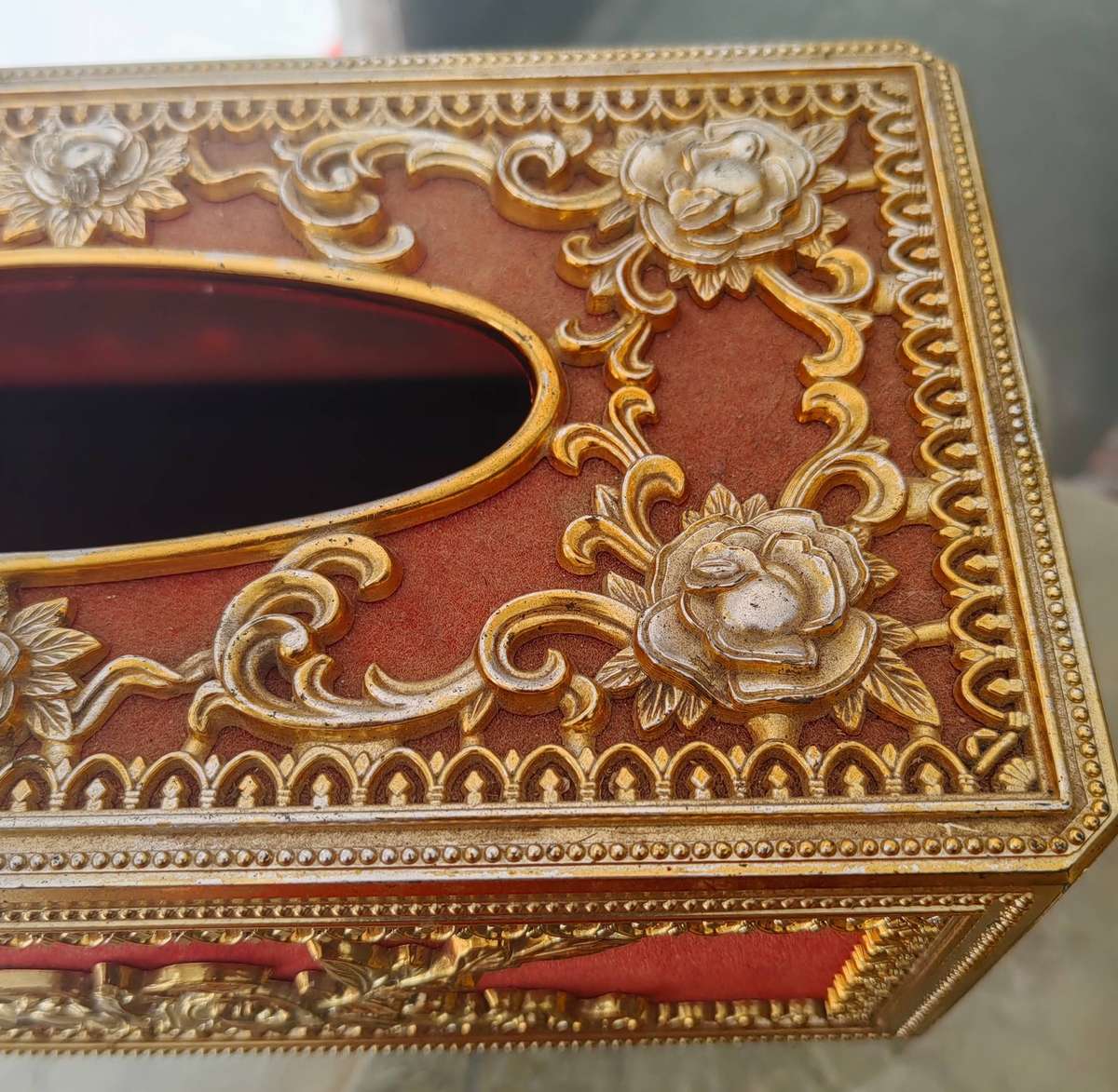 Vintage replica tissue plastic antique box