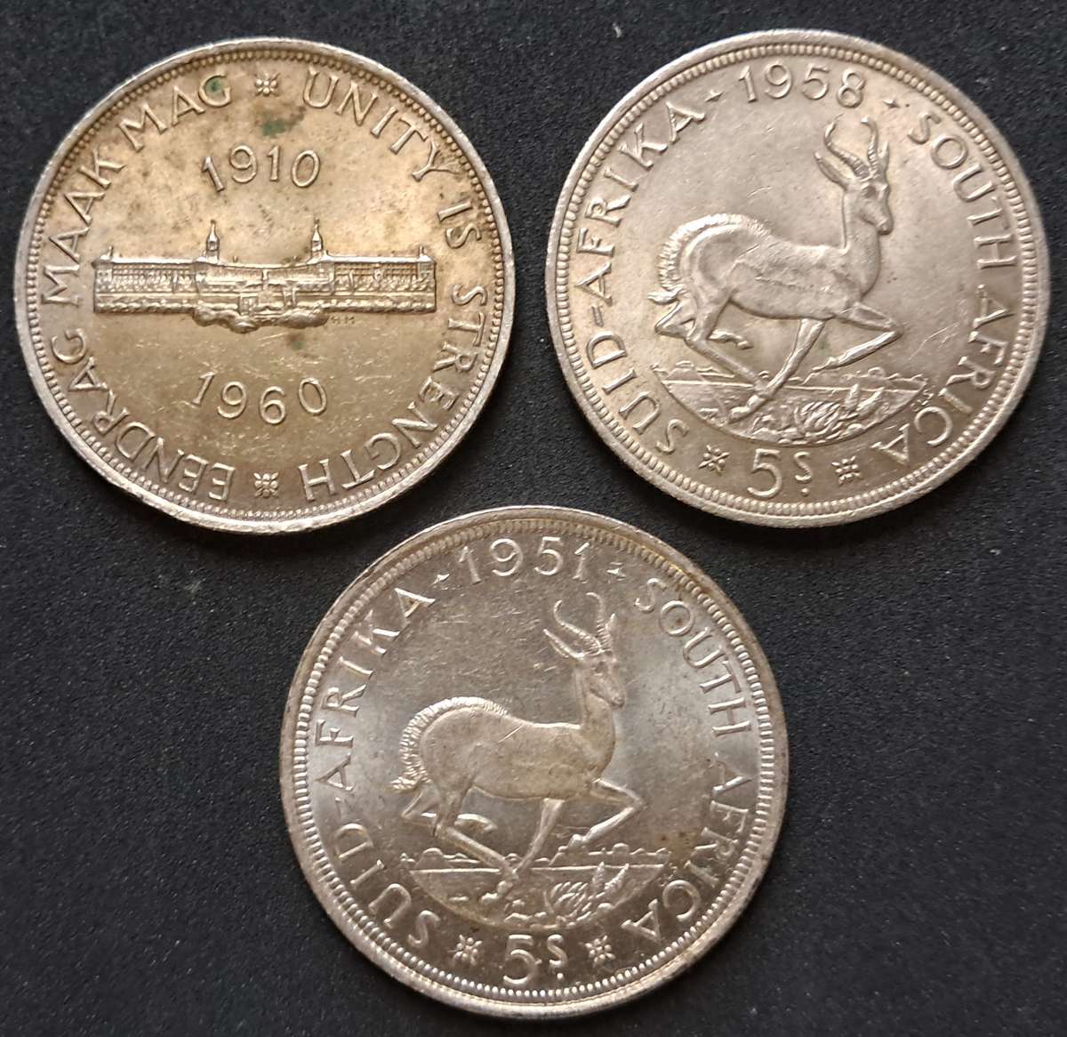 3 X SAU CROWNS : 5 SHILLINGS