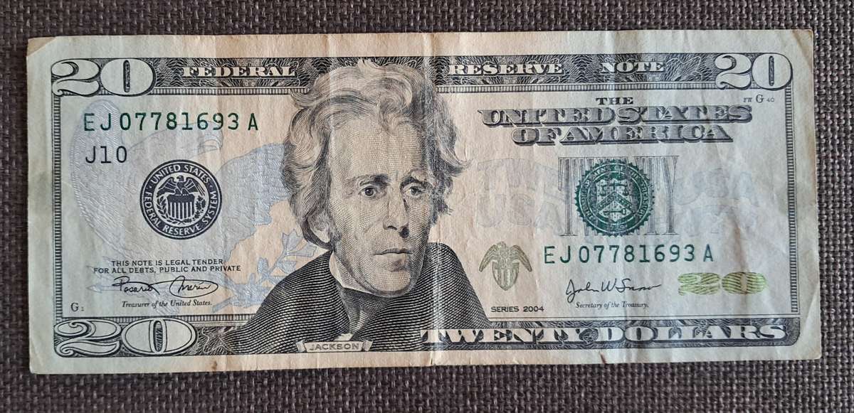 USA $20 : TWENTY DOLLARS
