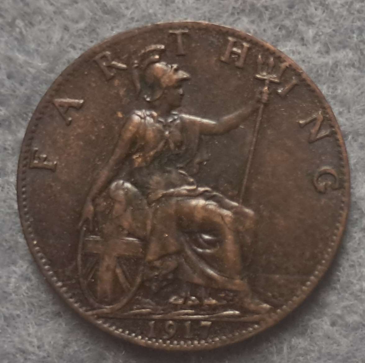 1917 GREAT BRITAIN FARTHING