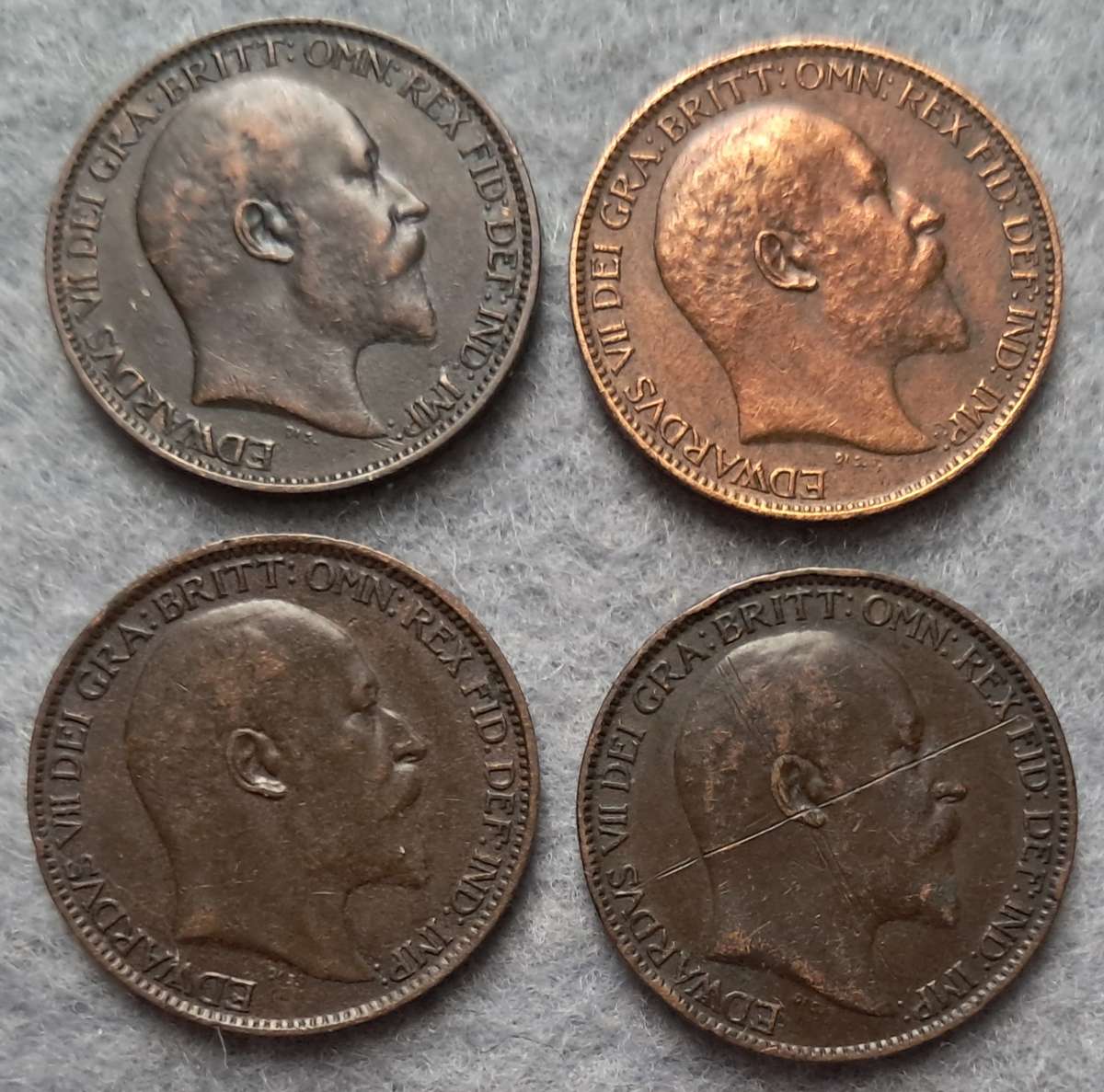 1902 - 1906 GREAT BRITAIN FARTHING COLLECTION