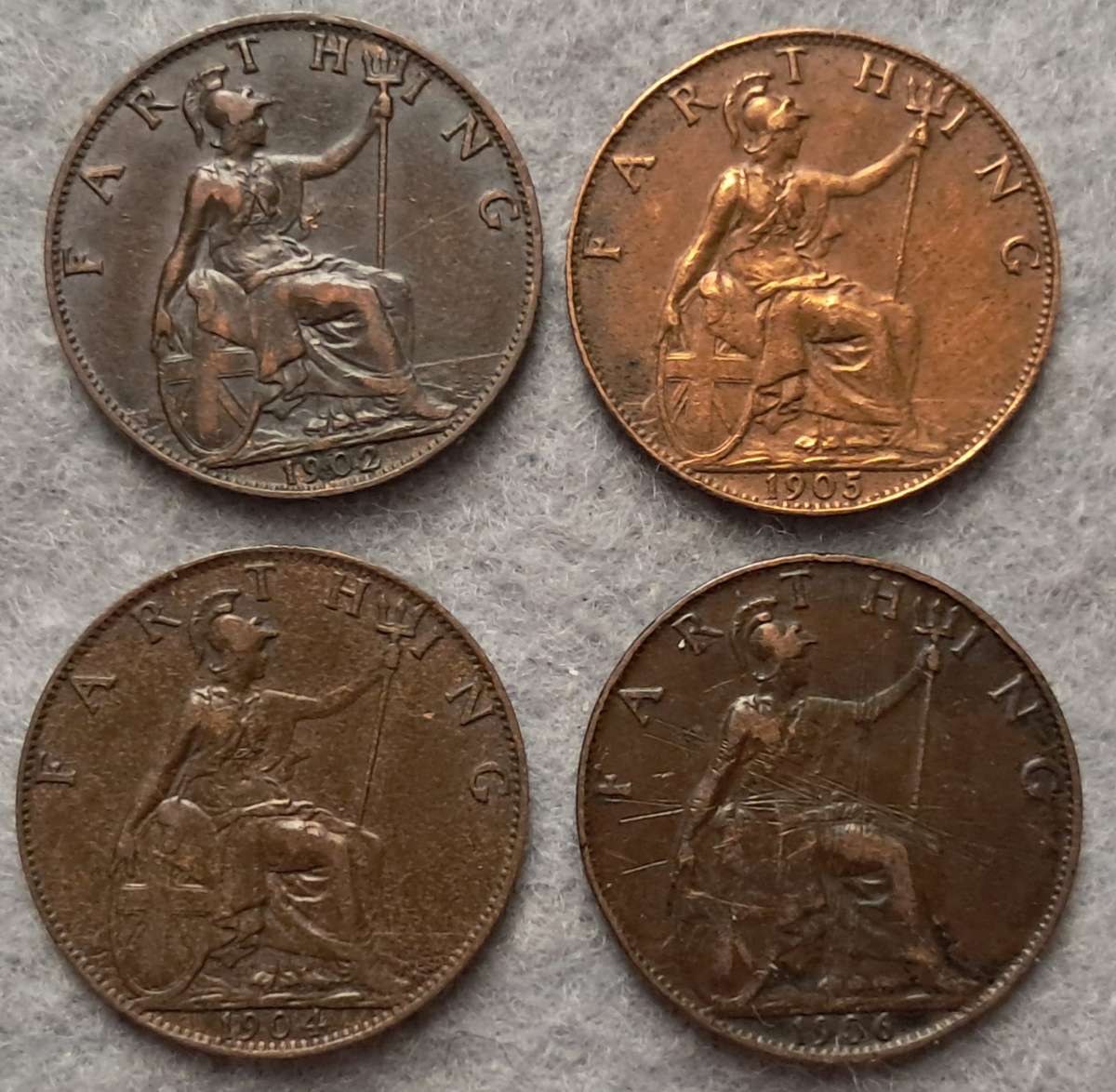1902 - 1906 GREAT BRITAIN FARTHING COLLECTION