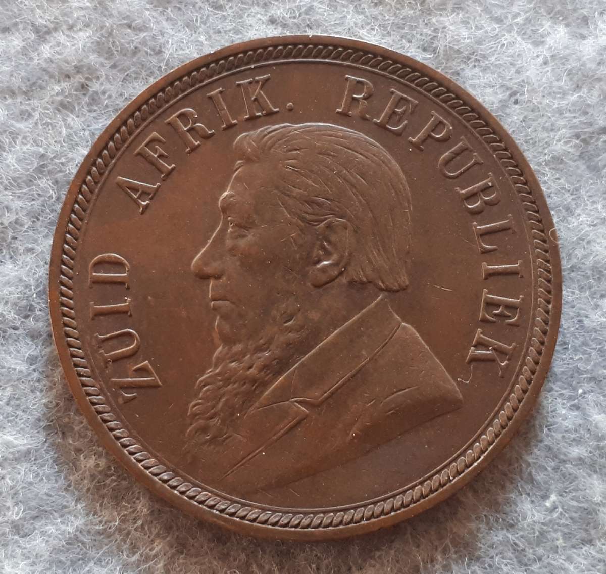 1898 ZAR ONE PENNY : GOOD CONDITION