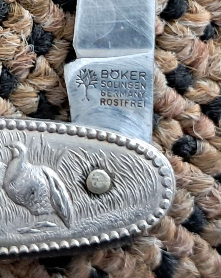 VINTAGE BOKER KNIFE : POINTER DOG HUNTING