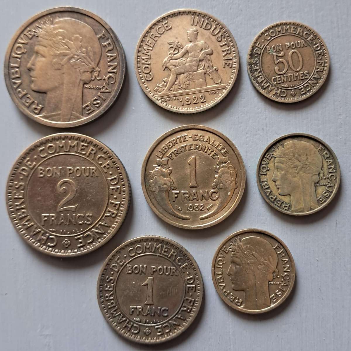 9 x FRANCE COINS