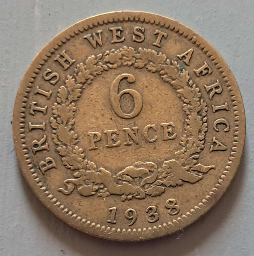 1938 BRITISH WEST AFRICA 6 PENCE