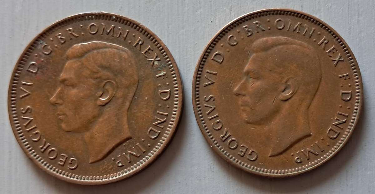 1940 & 44 AUSTRALIA HALF PENNY PAIR