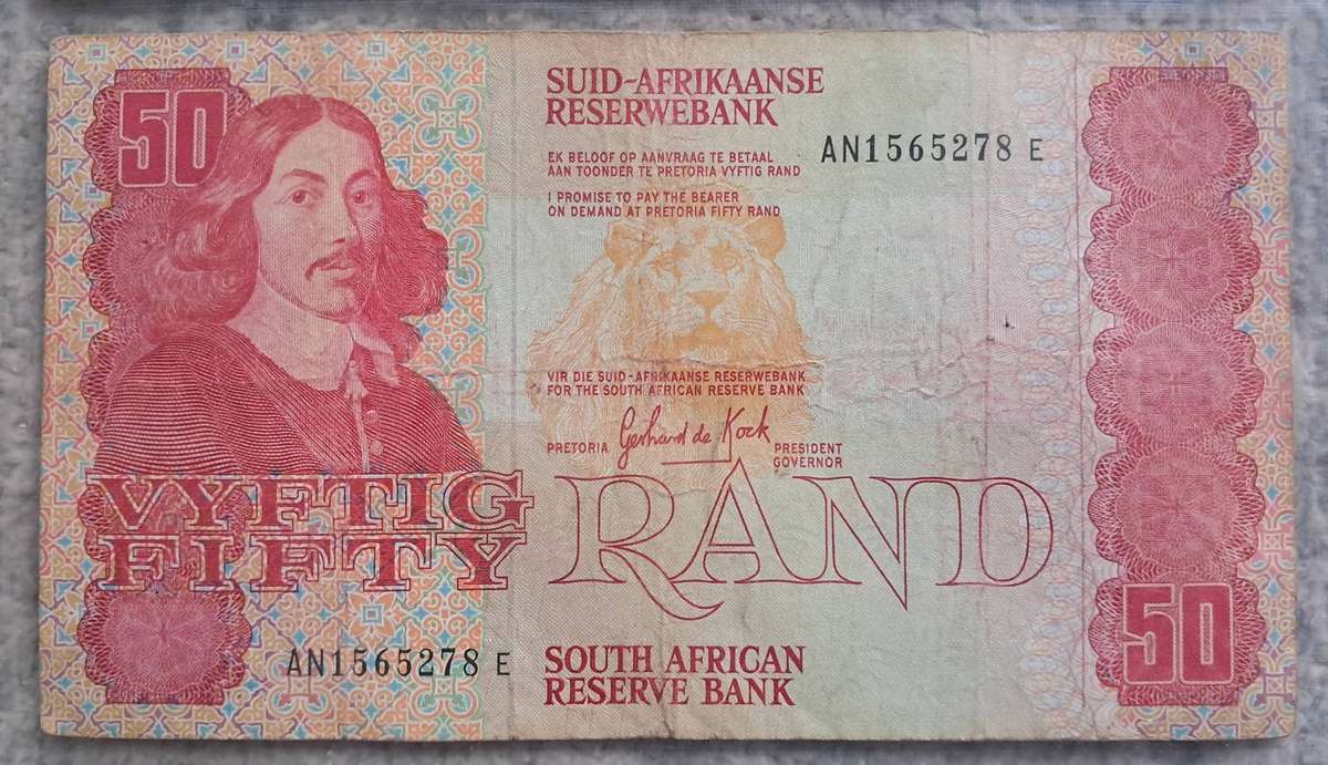 RSA FIFTY RAND : G DE KOCK