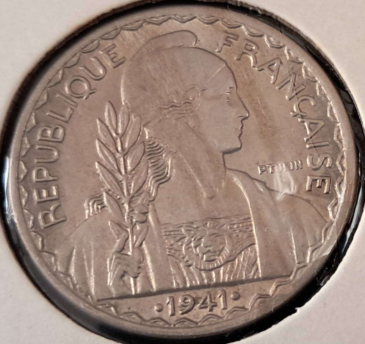 1941 INDO CHINA 20 CENT (S) : UNC