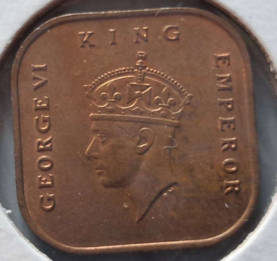 1943 MALAYA 1 CENT : BRILLIANT UNC