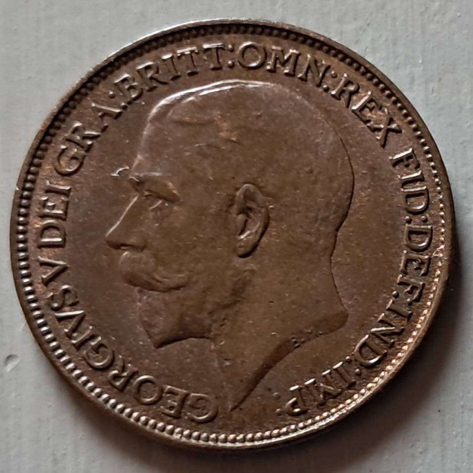 1925 GREAT BRITAIN FARTHING A/UNC