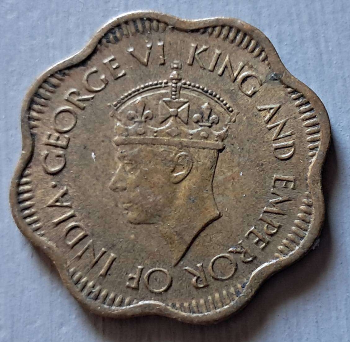 1944 CEYLON 10 CENTS