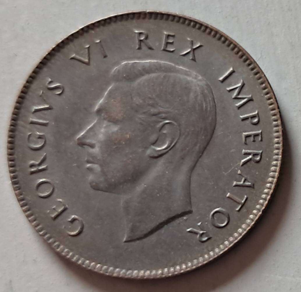 1942 UNION OF S.A. 1/4 PENNY : BLACK