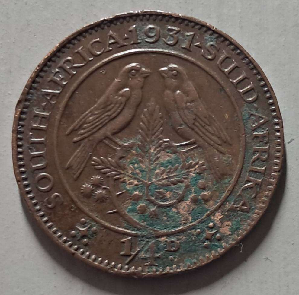 1931 (S) UNION OF S.A 1/4 PENNY : ONLY 1180 MINTED