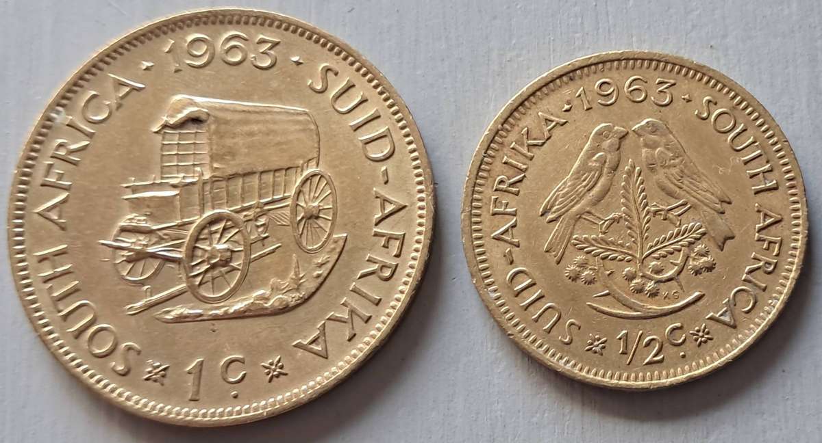 1963 RSA 1/2 & 1 CENT : GREAT CONDITION PAIR