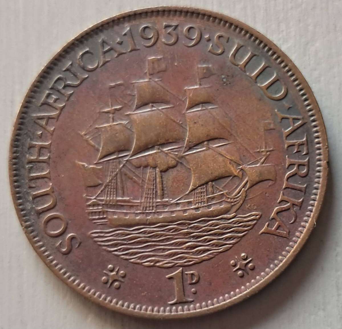 1939 UNION OF S.A 1 PENNY