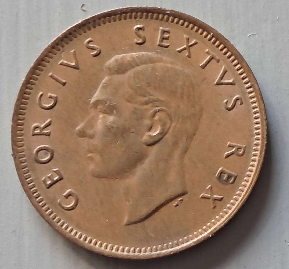 1949 UNION OF SOUTH AFRICA 1/4 PENNY
