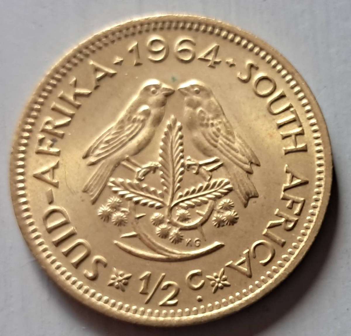 1964 RSA 1/2 CENT : UNC