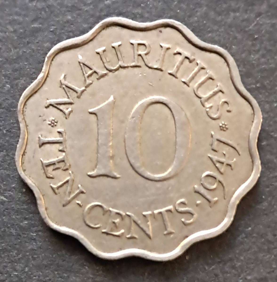 1947 MAURITIUS 10 CENT : GREAT CONDITION