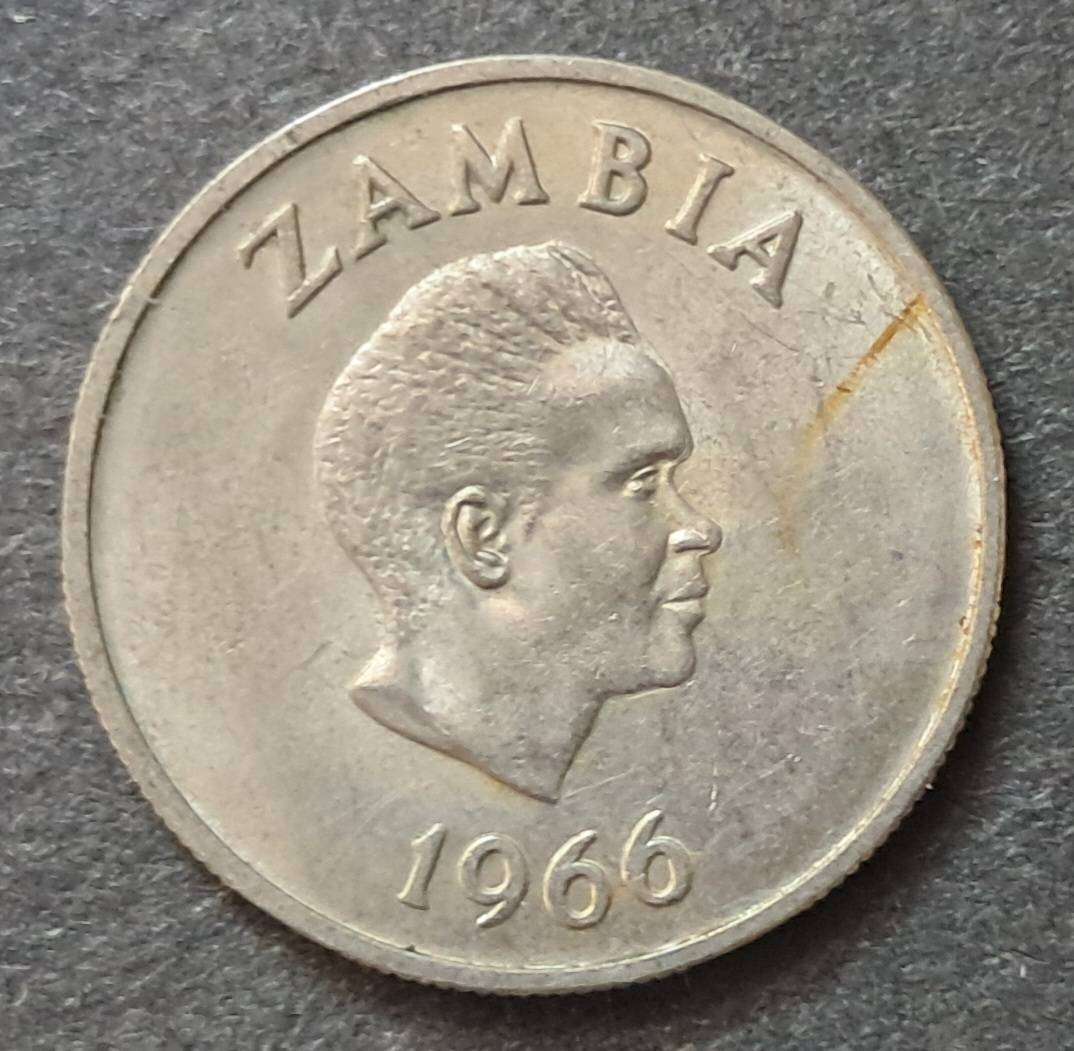 1966 ZAMBIA SIXPENCE