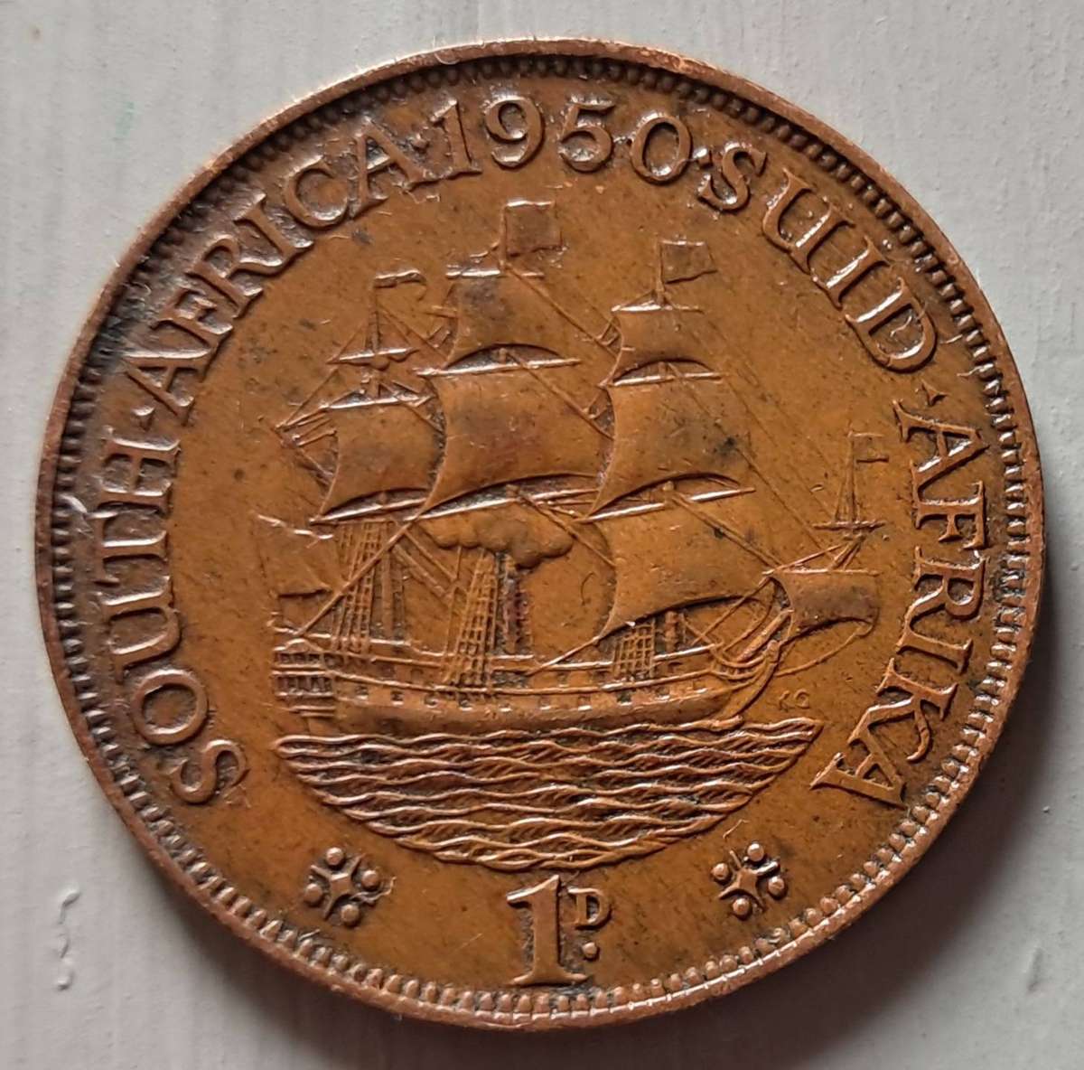 1950 UNION OF S.A : 1 PENNY