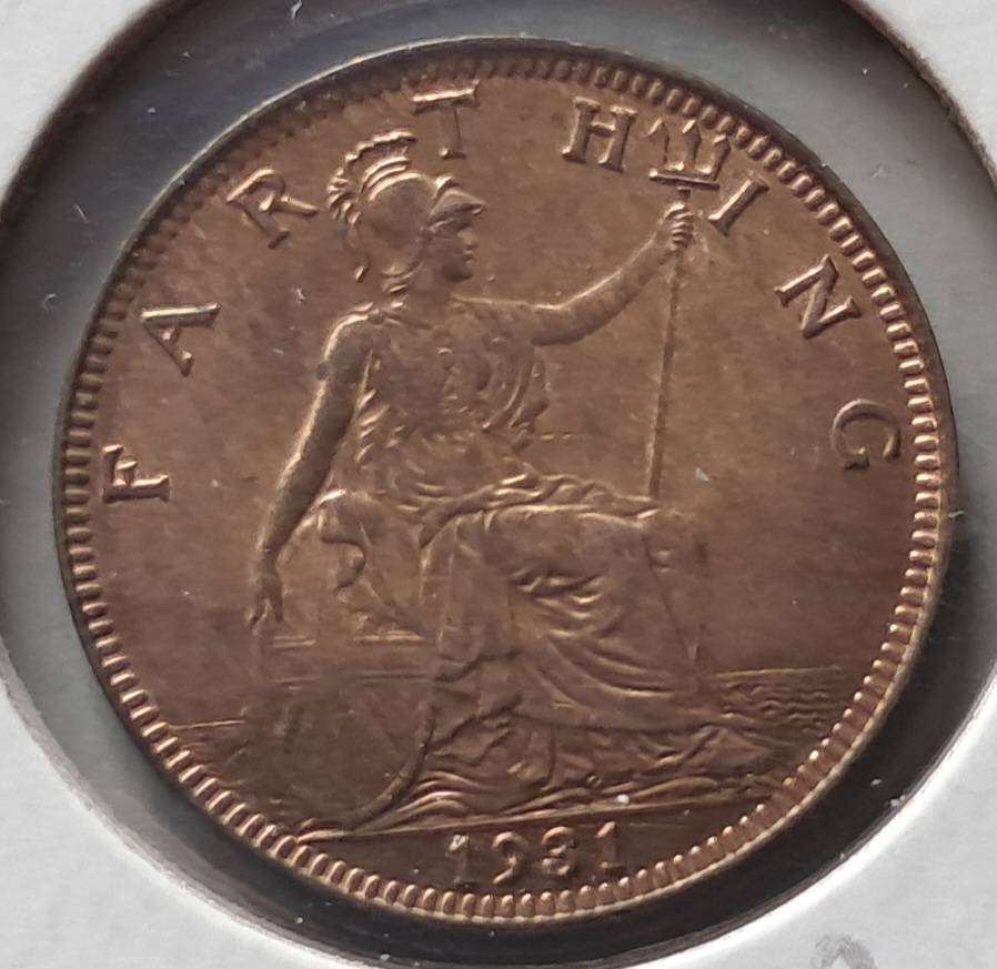 1931 GREAT BRITAIN FARTHING B/UNC