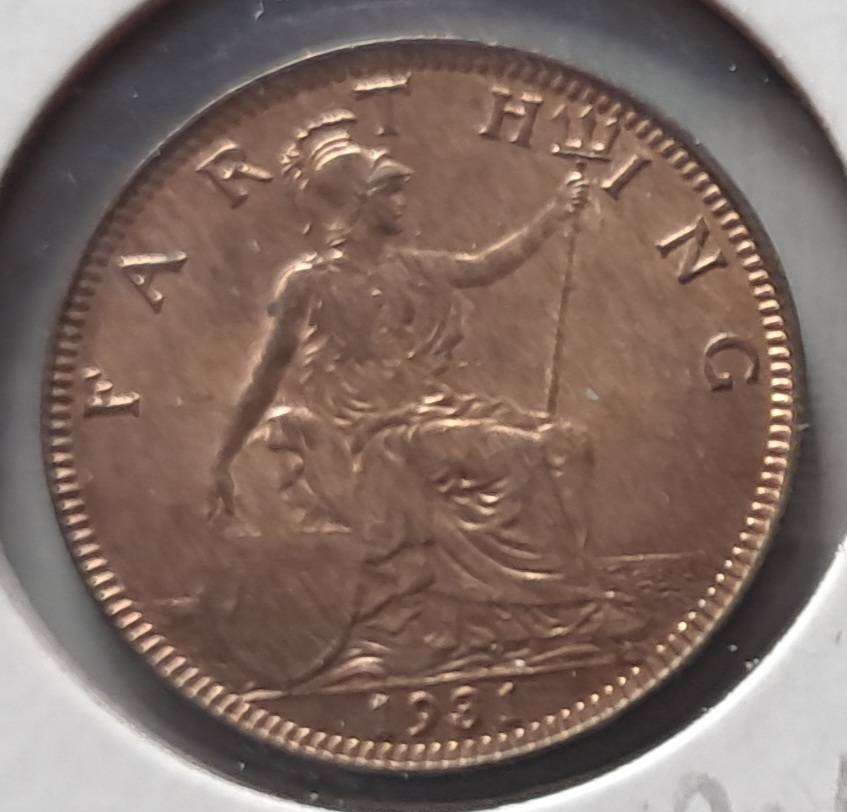 1931 GREAT BRITAIN FARTHING B/UNC