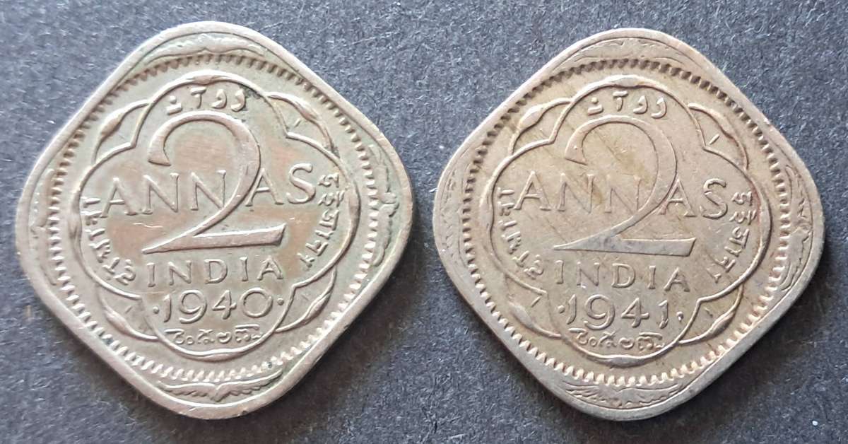 1940 & 41 : INDIA : 2 ANNAS