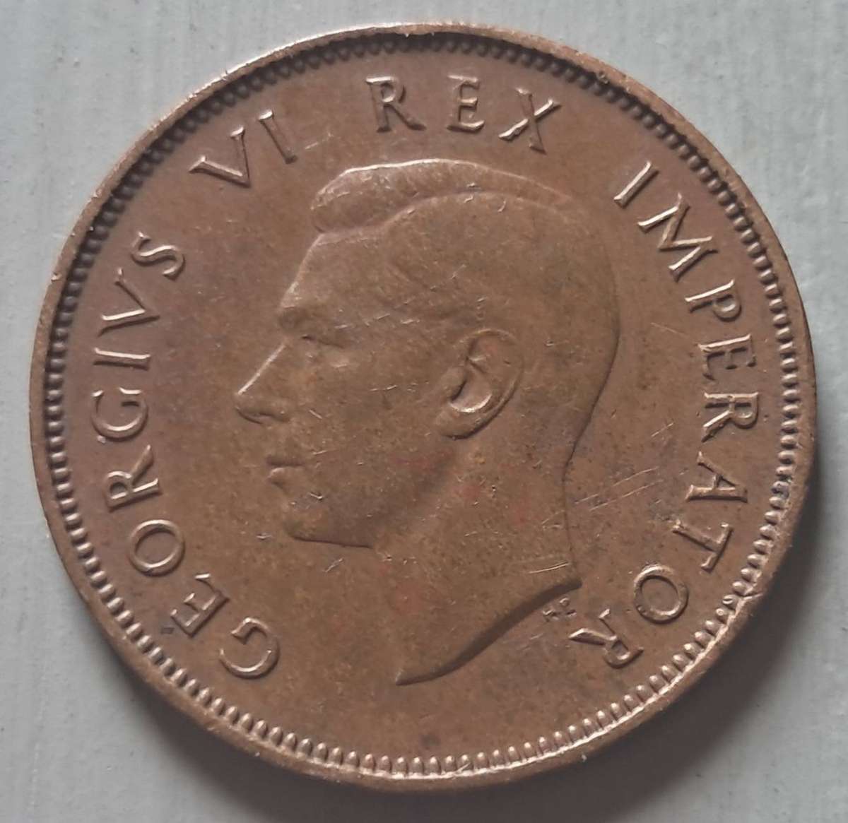 1938 UNION OF SOUTH AFRICA : 1/2  PENNY : BETTER THAN AVERAGE