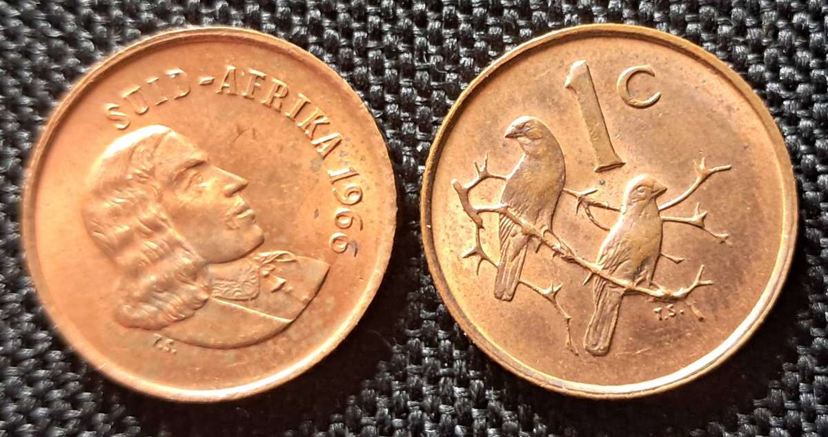1966 RSA 1 CENT PAIR : ENGLISH & AFRIKAANS PAIR