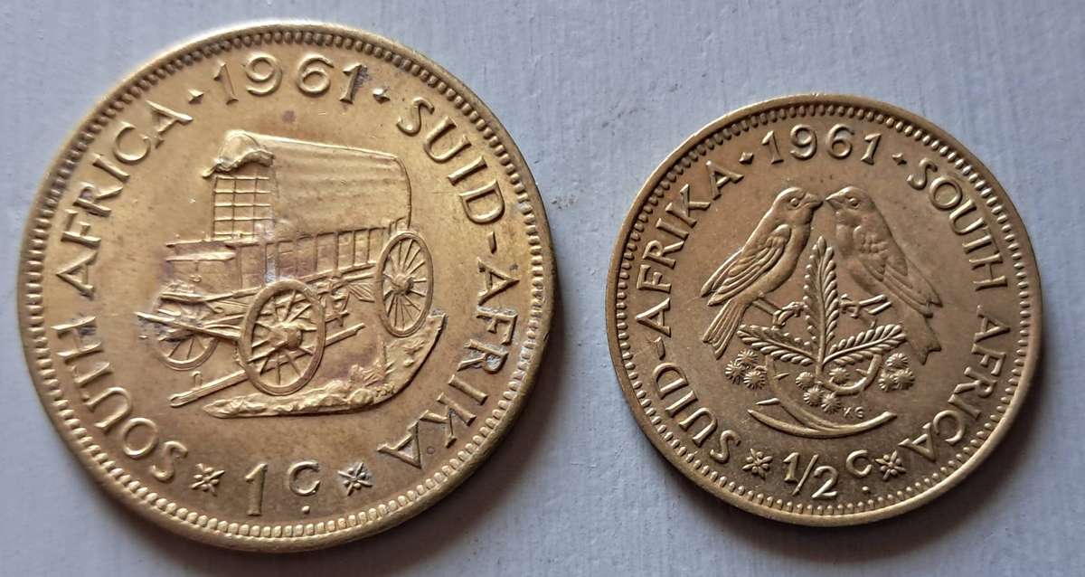 1961 RSA 1/2 & 1 CENT PAIR