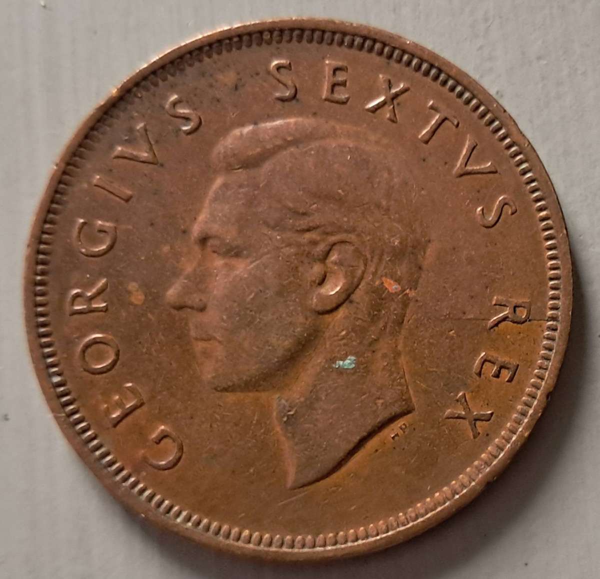 1938 UNION OF S.A : 1 PENNY
