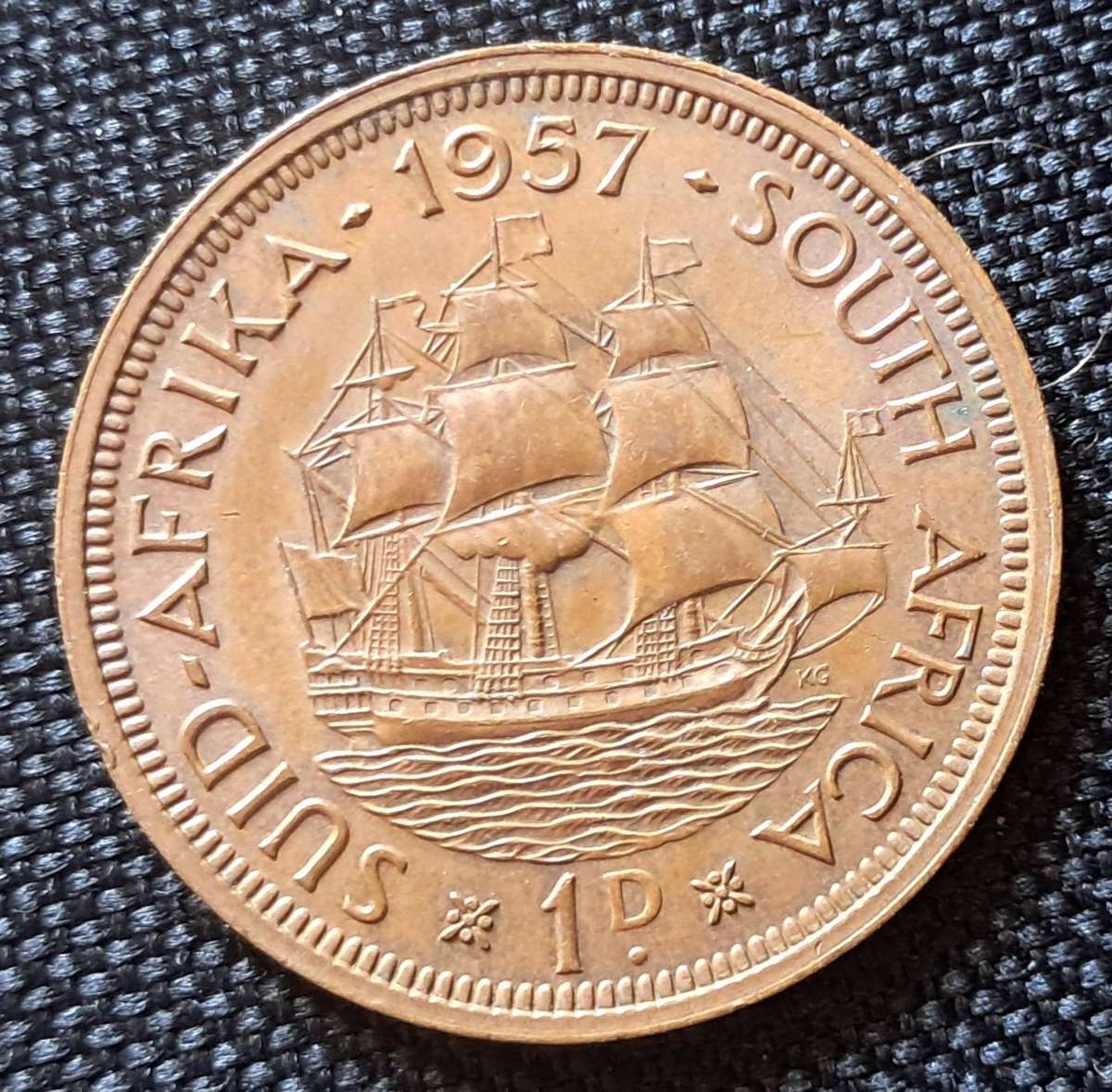1957 UNION OF S.A 1 PENNY