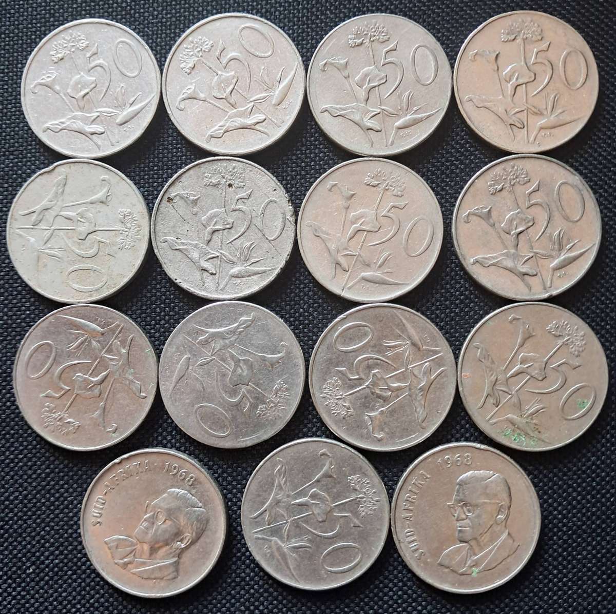 15 X RSA 50 CENT LOT
