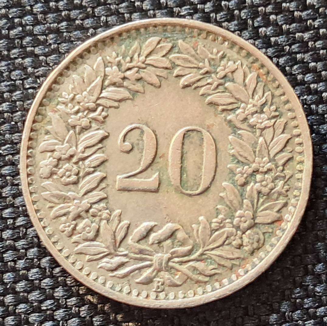 1939 SWITZERLAND 20 RAPPEN