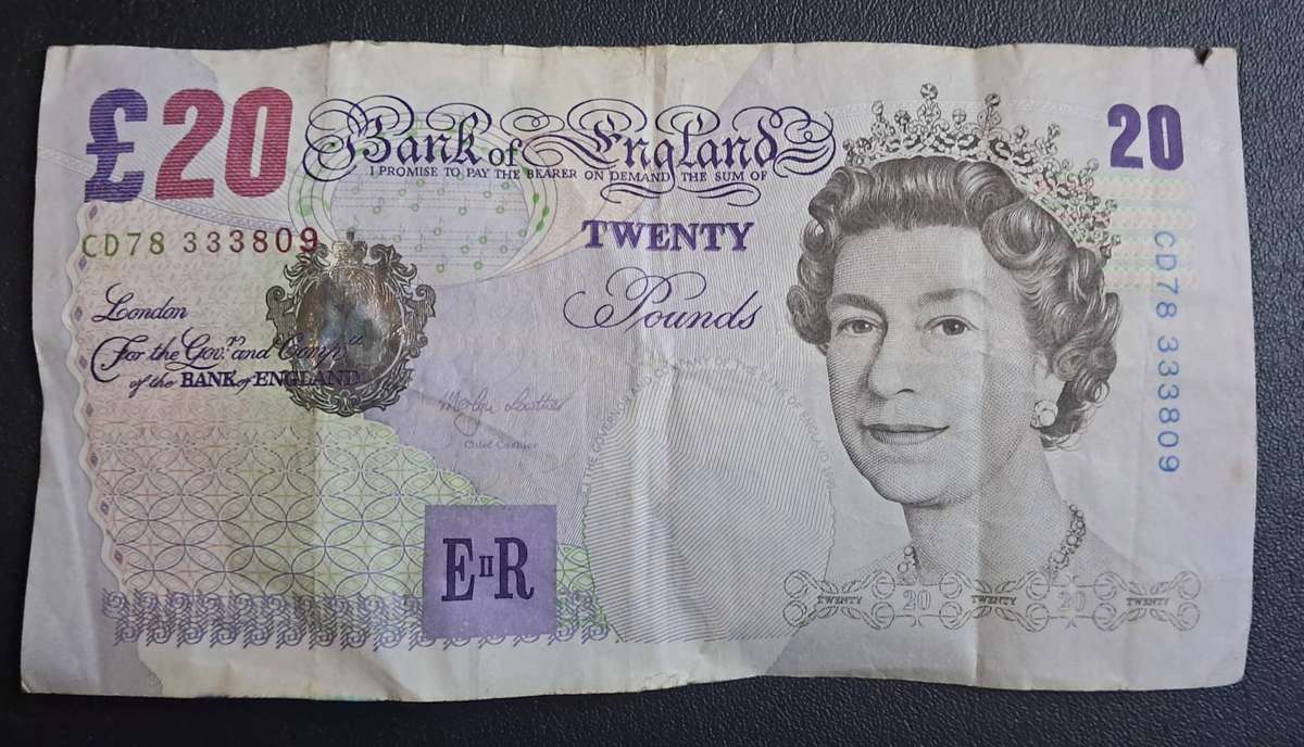 G.B 20 POUNDS BANK NOTE