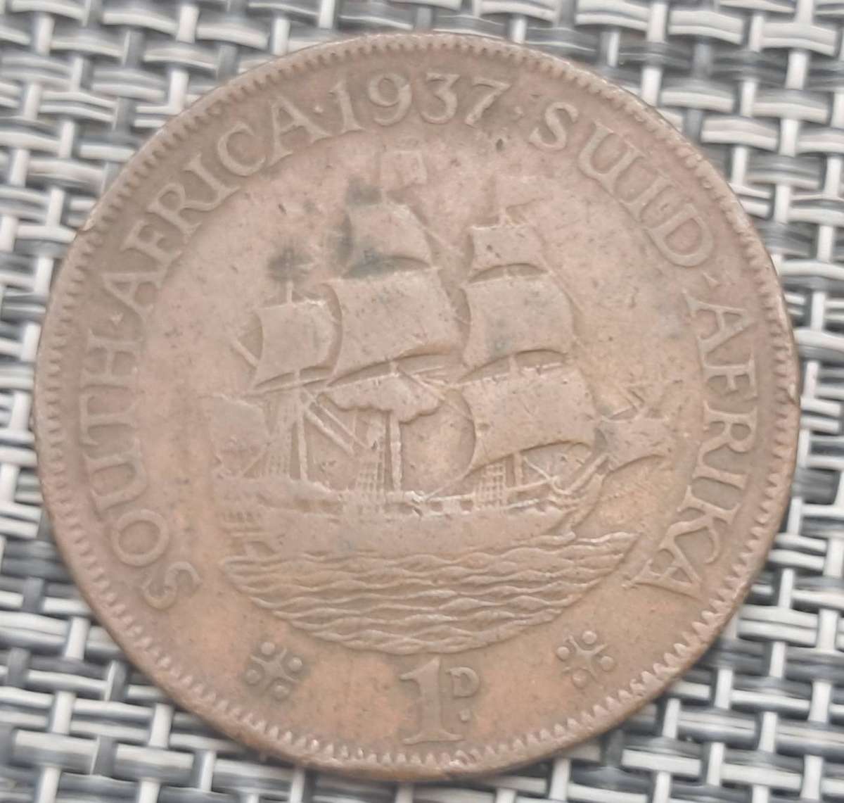 1937 UNION OF S.A : 1 PENNY
