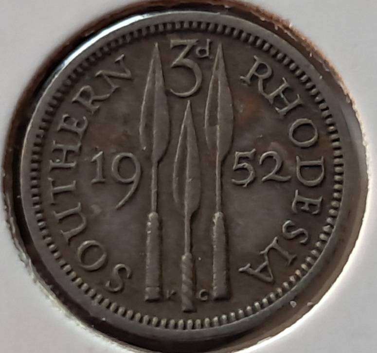 5 x RHODESIA THREE PENCE : 2&1/2 CENTS COMBO