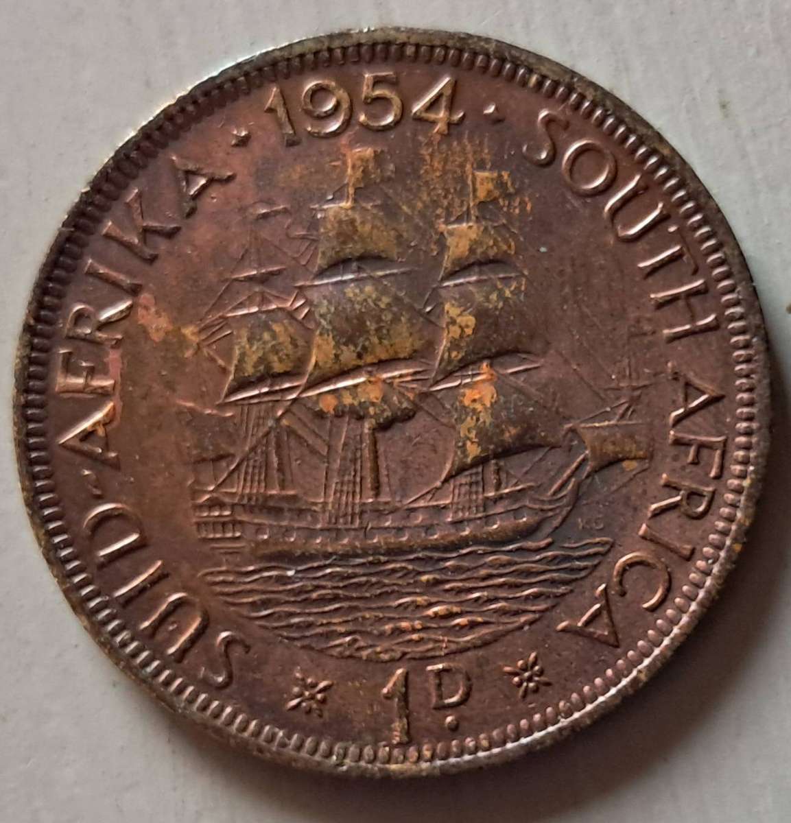 1954 UION OF S.A 1 PENNY