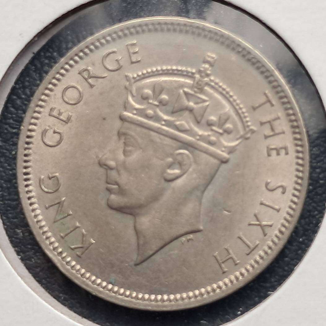 1950 MAURITIUS HALF RUPEE