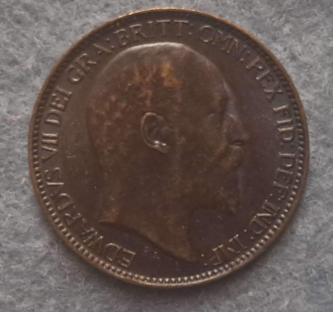 1907 GREAT BRITAIN FARTHING : BETTER GRADE