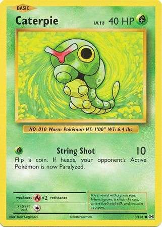 Pokemon Trading Card Game - Caterpie - 3/108 - Common XY: Evolutions