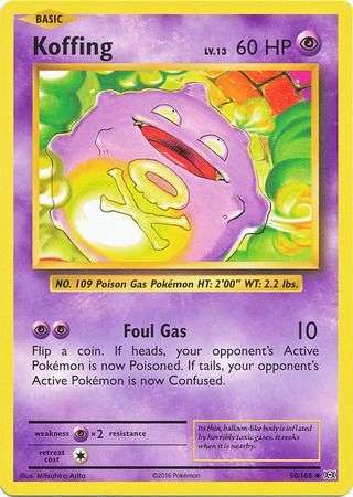 Pokemon Trading Card Game - Koffing - 50/108 - Uncommon XY: Evolutions