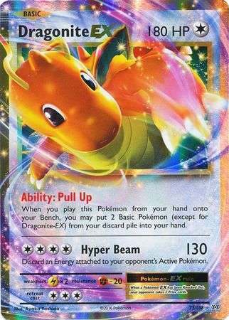 Pokemon Trading Card Game - Dragonite EX - 72/108 - Ultra Rare XY: Evolutions