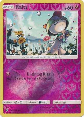 Pokemon Trading Card Game - Ralts - 91/147 - Common Reverse Holo Sun & Moon: Burning Shadows