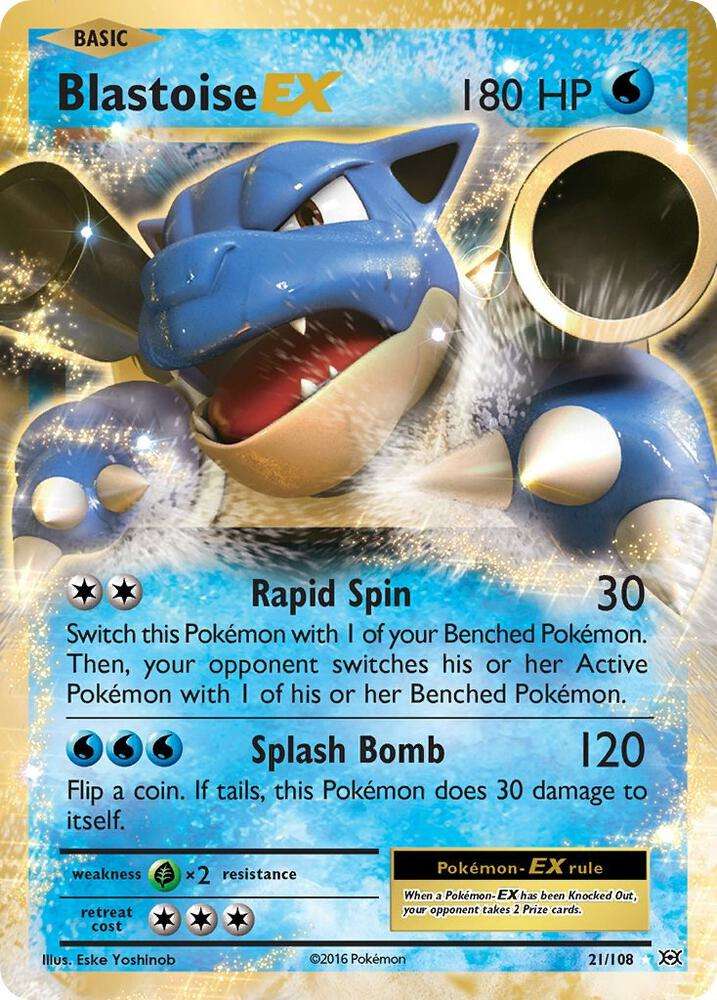 Pokemon Trading Card Game - Blastoise EX - XY - Evolutions (EVO)