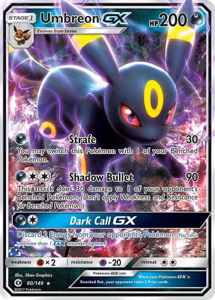 Pokemon Trading Card Game - Umbreon GX - SM Base Set (SM01)